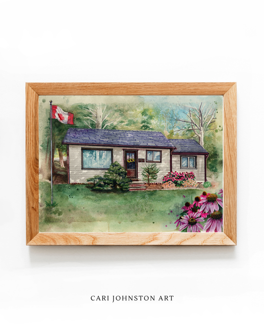 Custom Hand-painted House Portrait