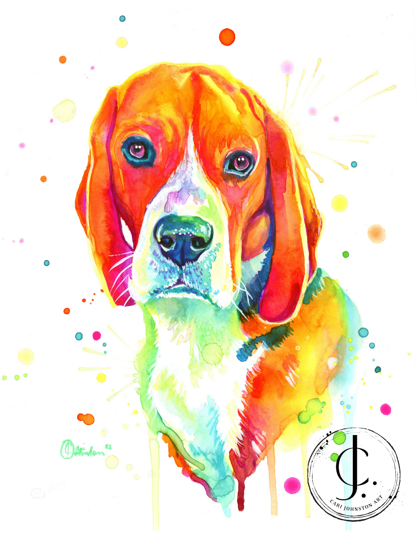 Custom Colourful Pet Portrait
