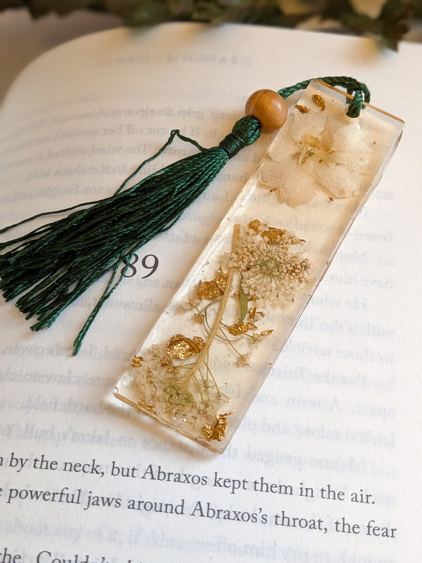 Green and Gold Botanical Bookmark
