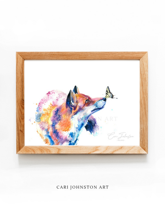 "Curious Encounter" Fox Original Painting