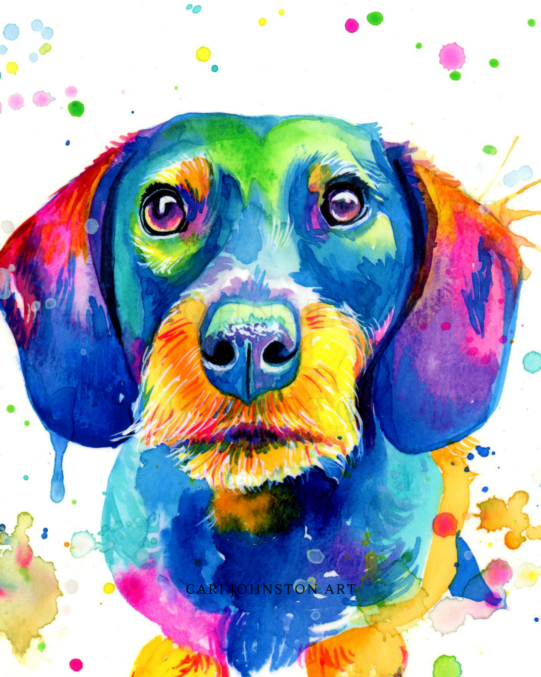 Dachshund Hand-painted Original Watercolor Painting