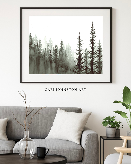 Watercolor Forest Print
