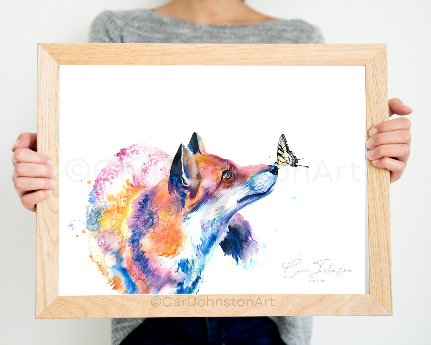"Curious Encounter" Fox Original Painting