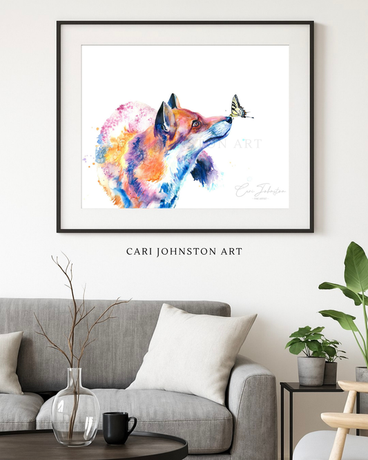 "Curious Encounter" Fox Original Painting