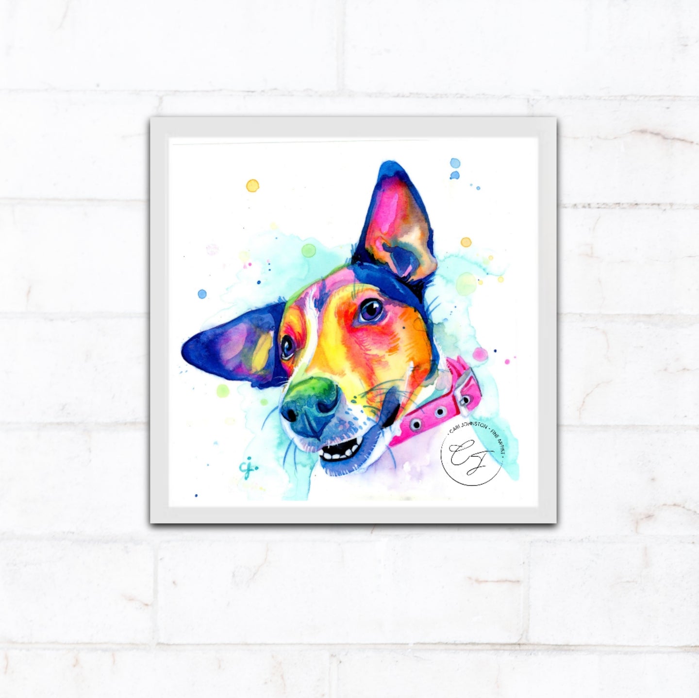 Custom Pet Portrait Rainbow Style