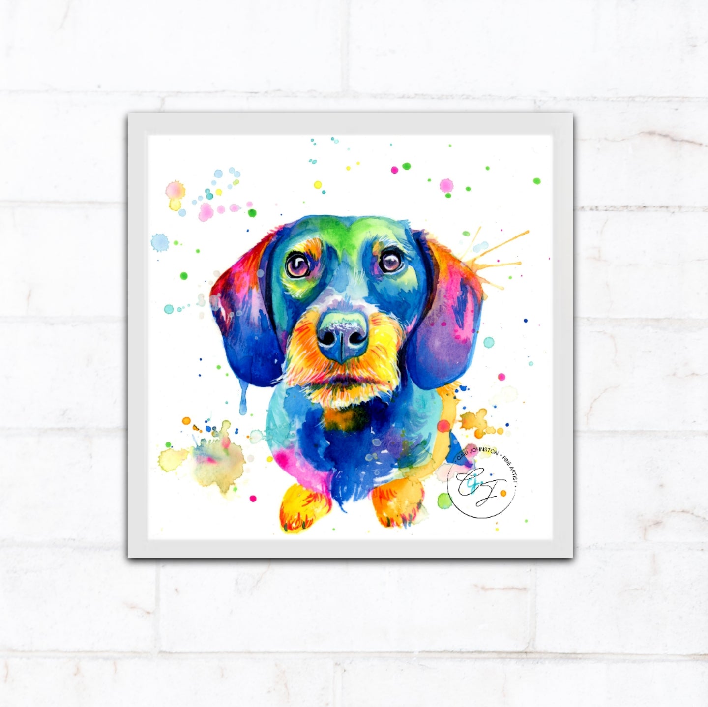 Custom Pet Portrait Rainbow Style