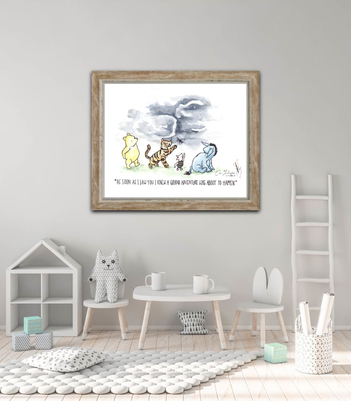 Custom Vintage Pooh Ultrasound Painting