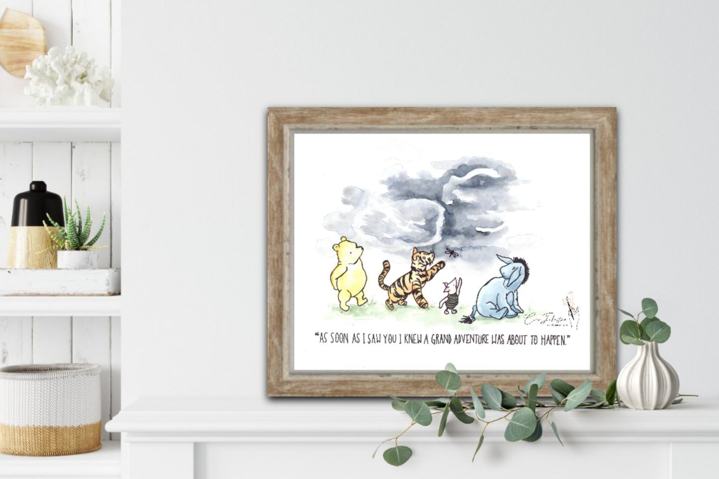 Custom Vintage Pooh Ultrasound Painting