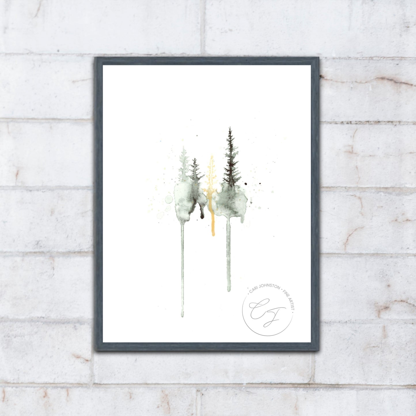 The Golden Pine Tree Print