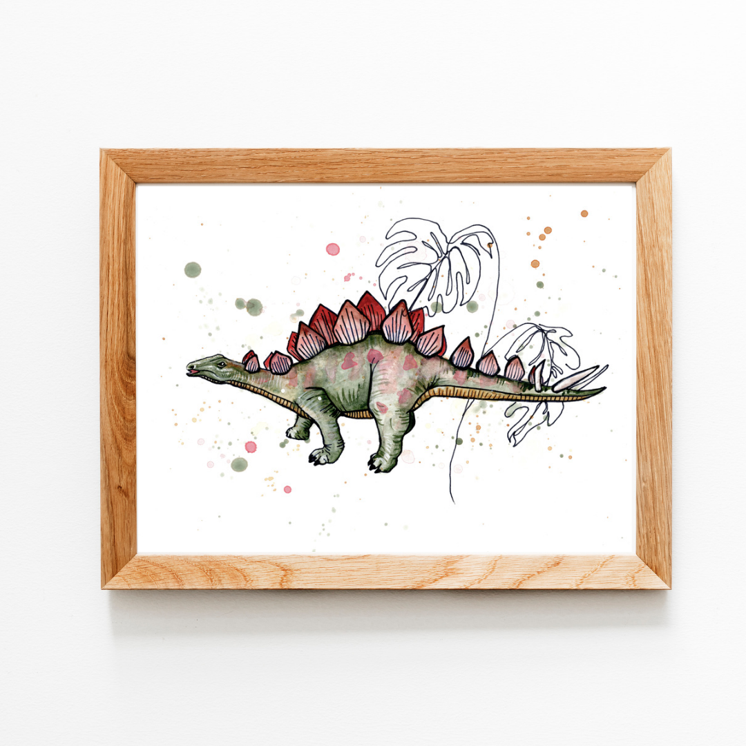 Boho Stegosaurus Print