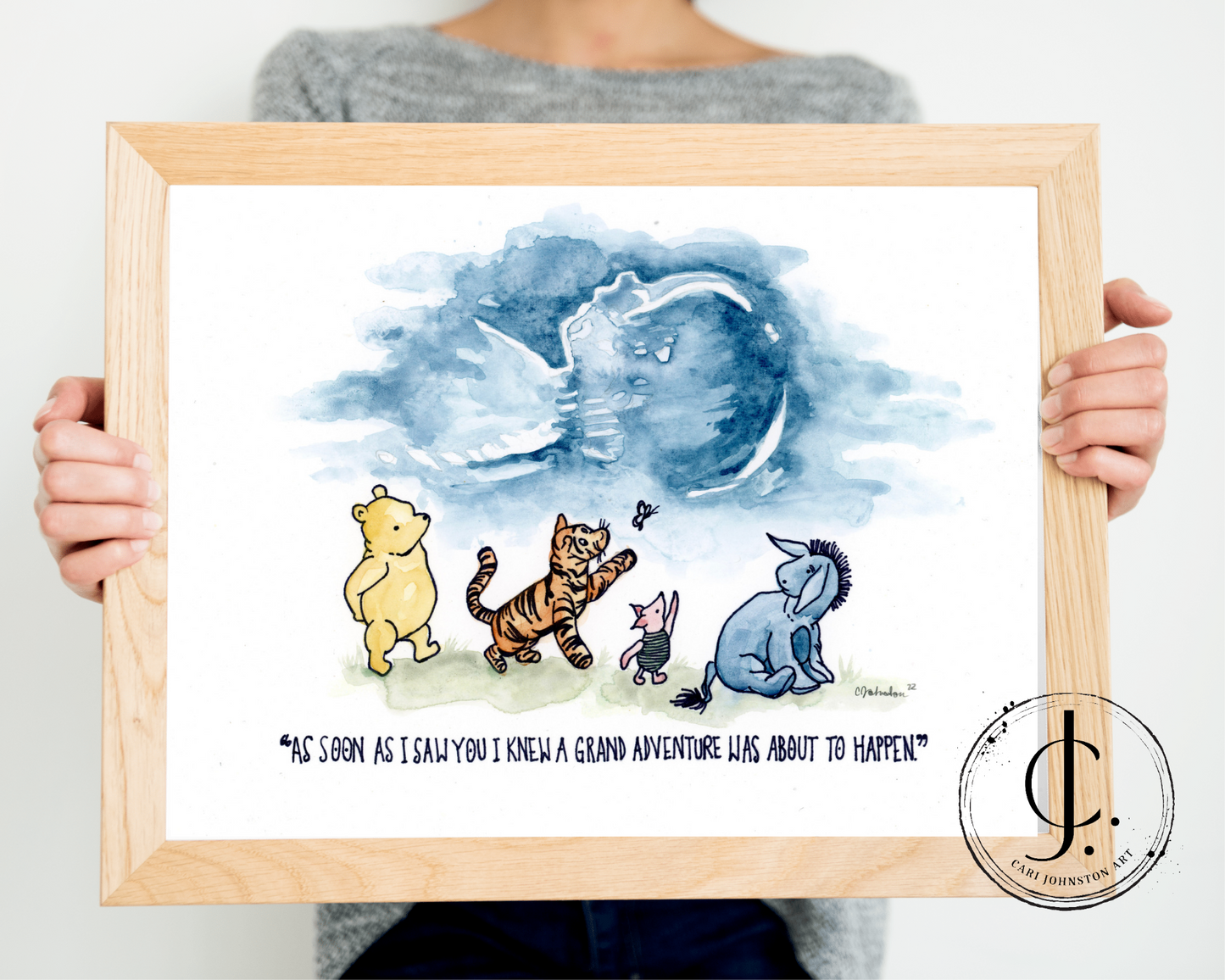 Custom Vintage Pooh Ultrasound Painting