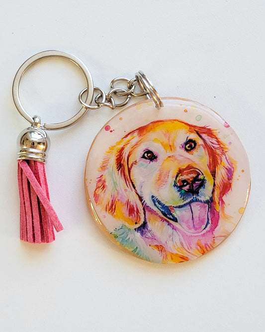 Golden Retriever Keychain