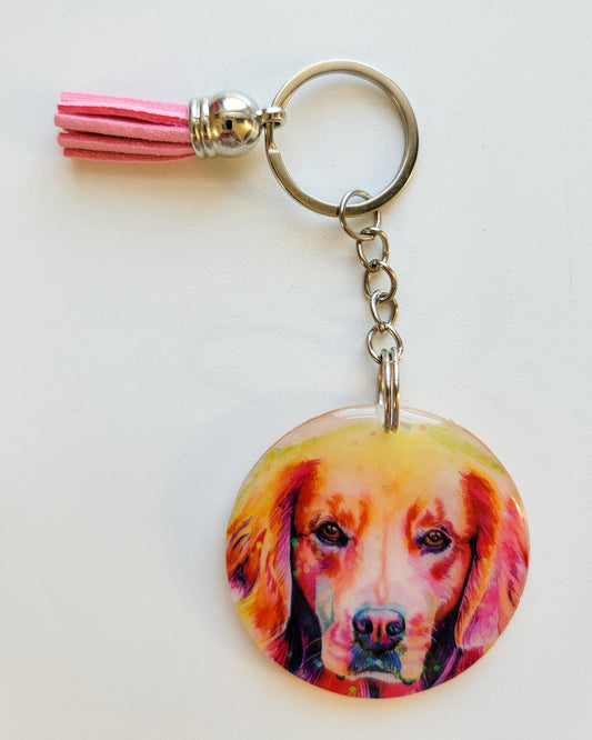 Golden Retriever Keychain