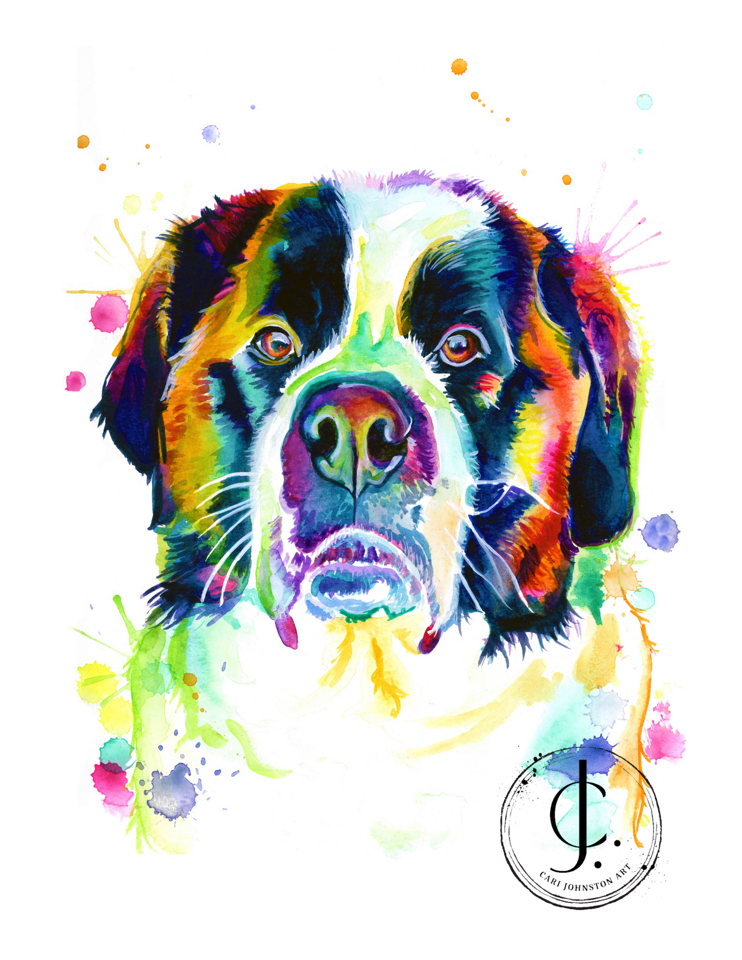 Custom Colourful Pet Portrait