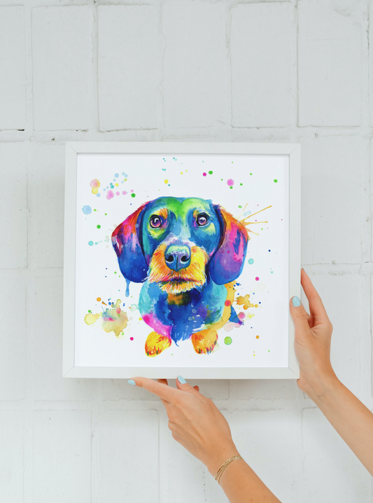 Dachshund Hand-painted Original Watercolor Painting