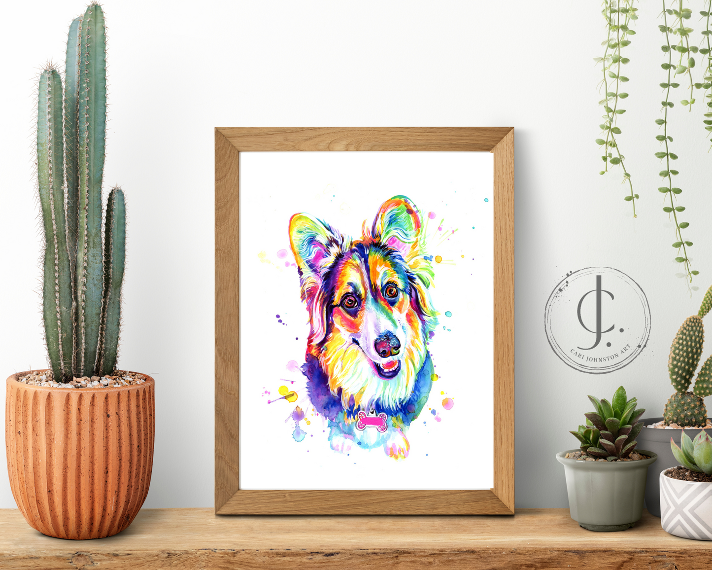 Long Haired Corgi Print