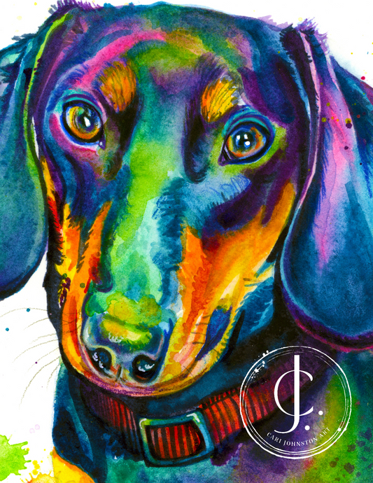 Dachshund Dog Print