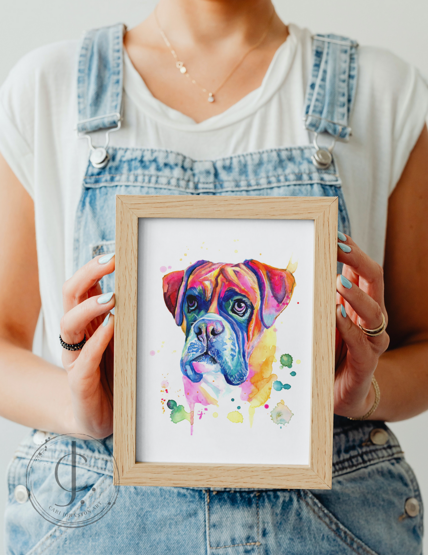 Boxer Original Watercolor Painting