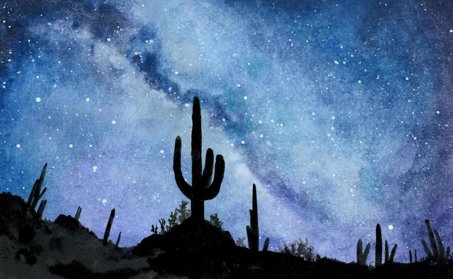 Desert at Nightime Original Painting