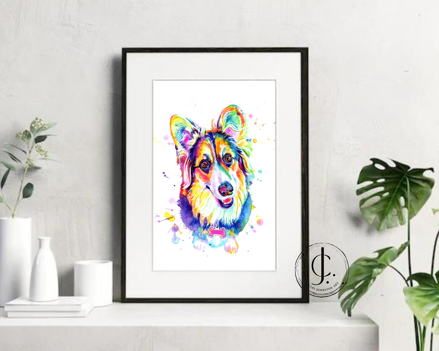 Long Haired Corgi Print