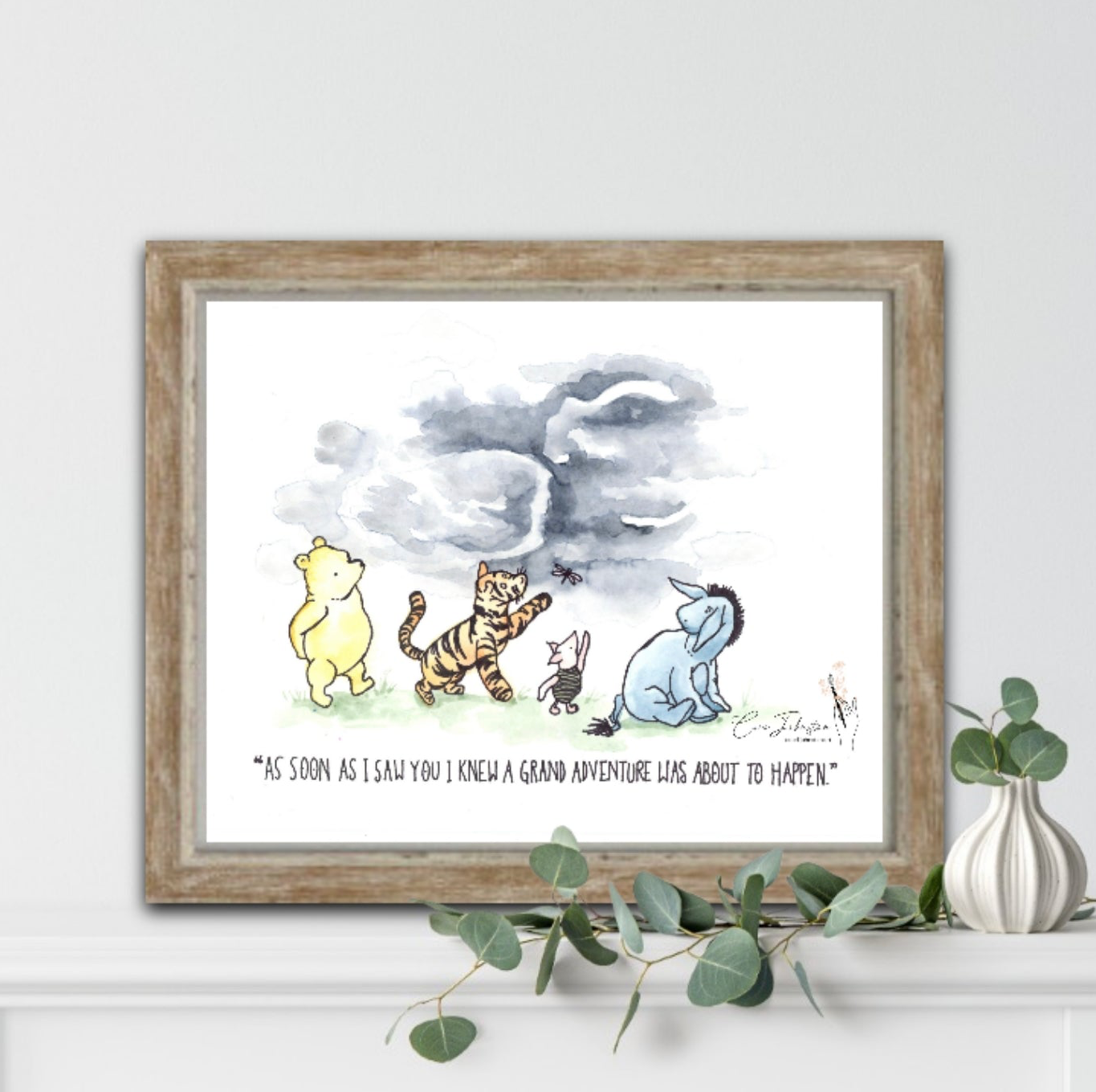 Custom Vintage Pooh Ultrasound Painting