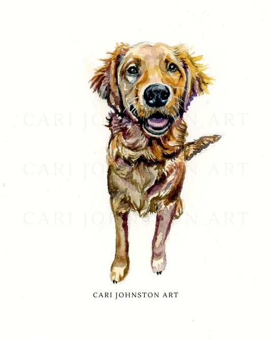 Mini Pet Portrait | Custom Handpainted 5x7 | Original Pet Painting by Cari Johnston Art