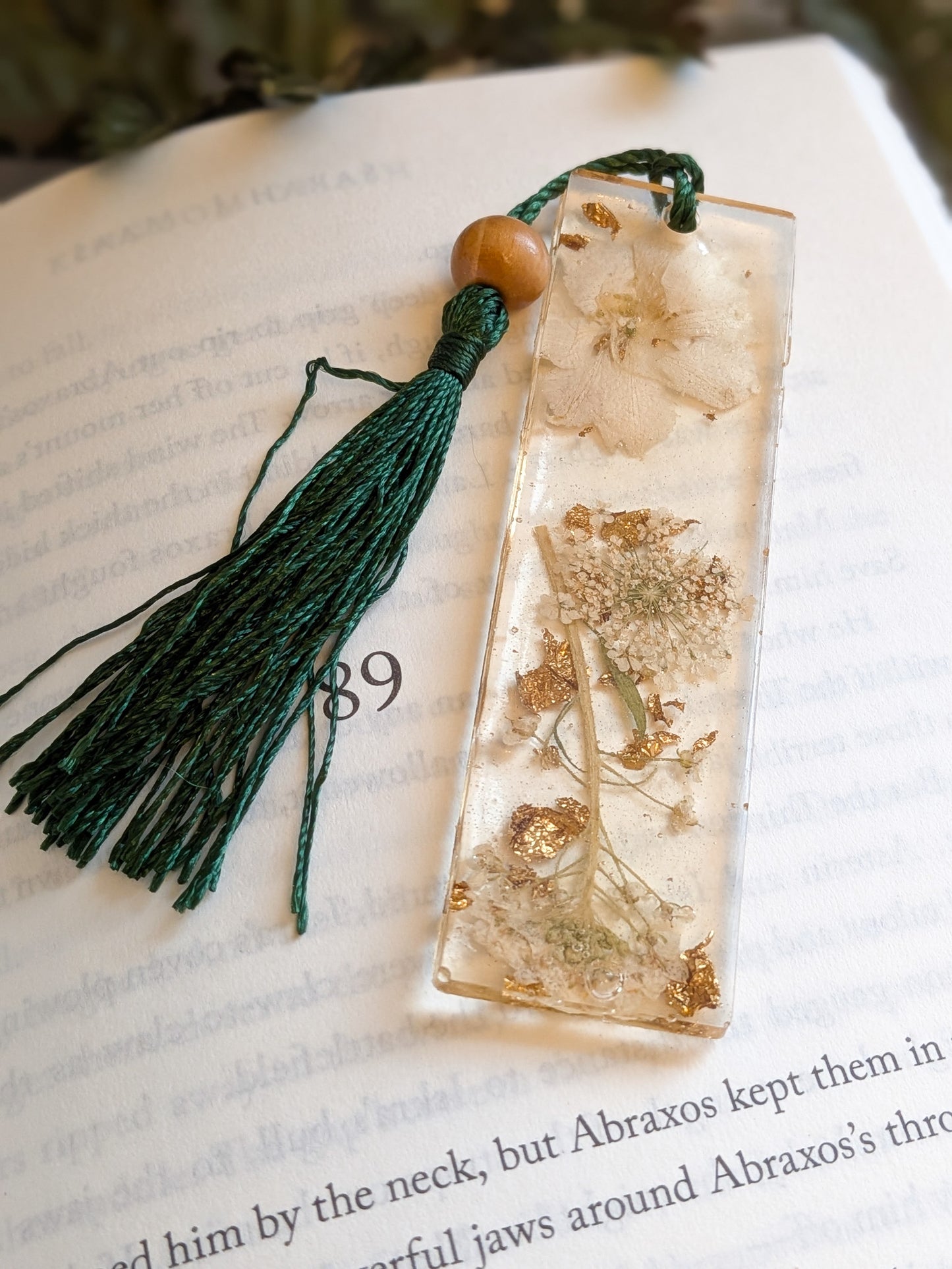 Green and Gold Botanical Bookmark