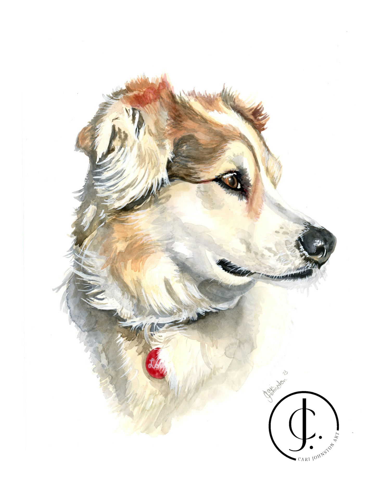 Custom Pet Portrait in Natural Colors