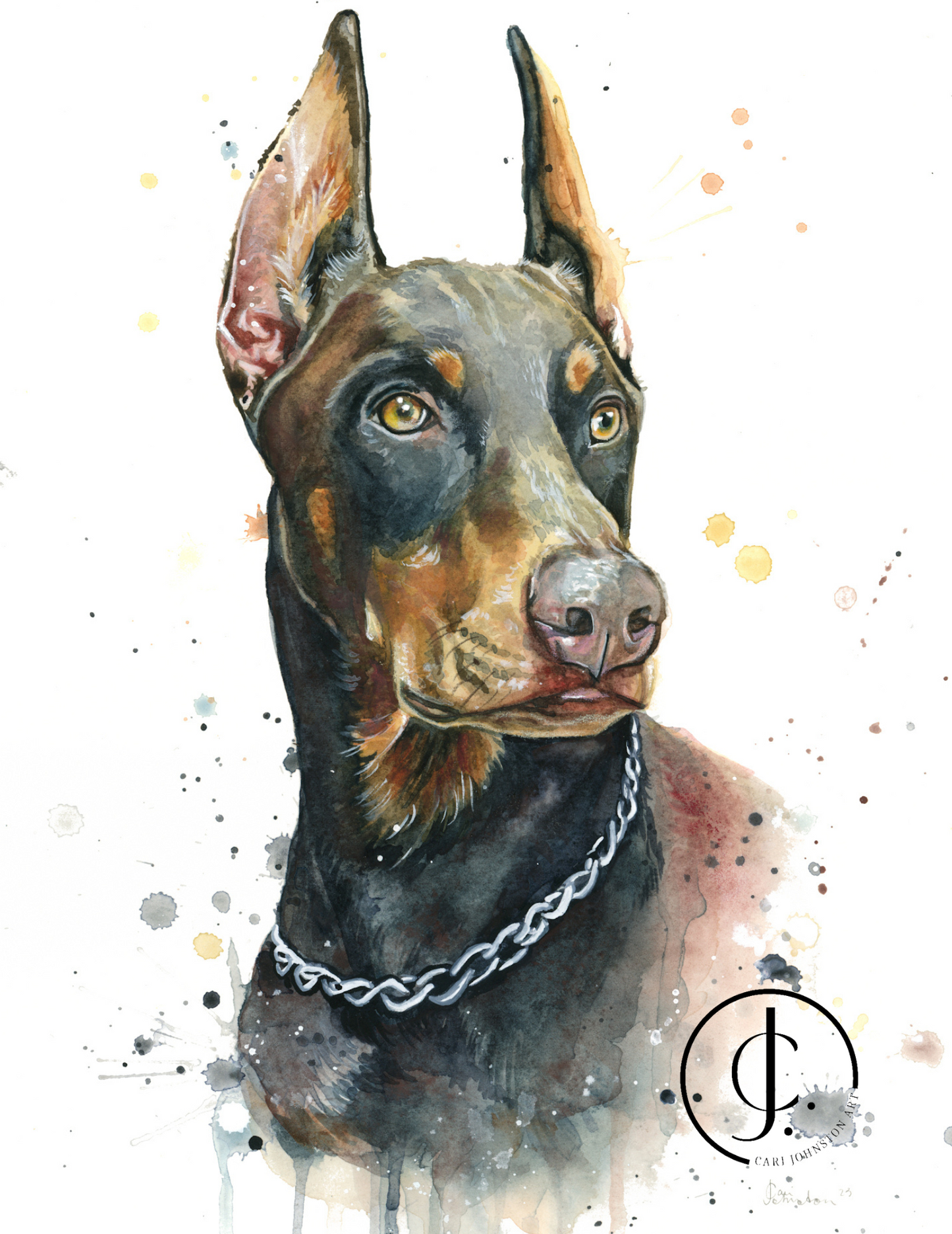 Custom Pet Portrait in Natural Colors