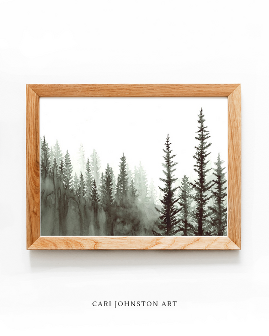 Watercolor Forest Print