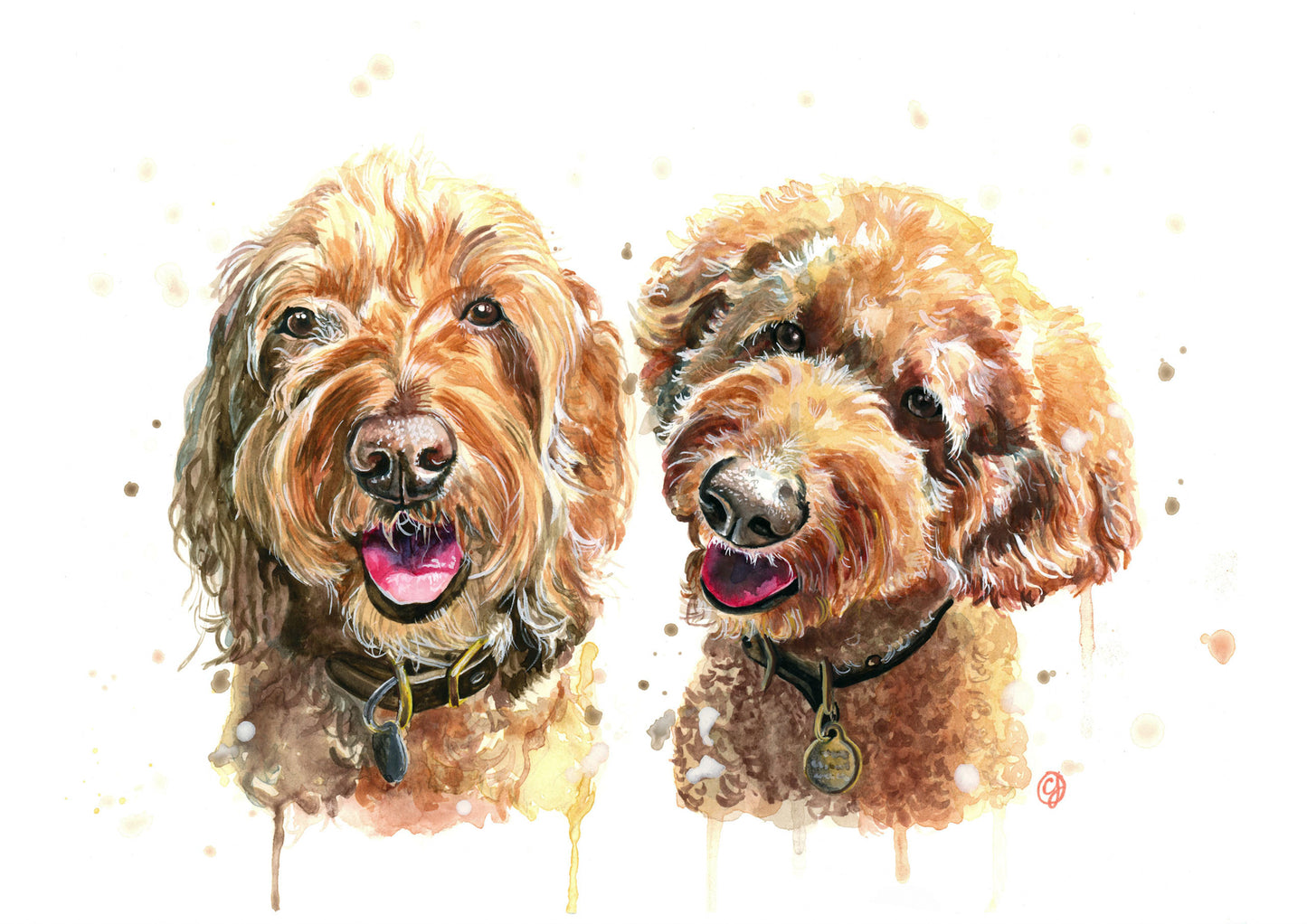 Custom Pet Portrait in Natural Colors