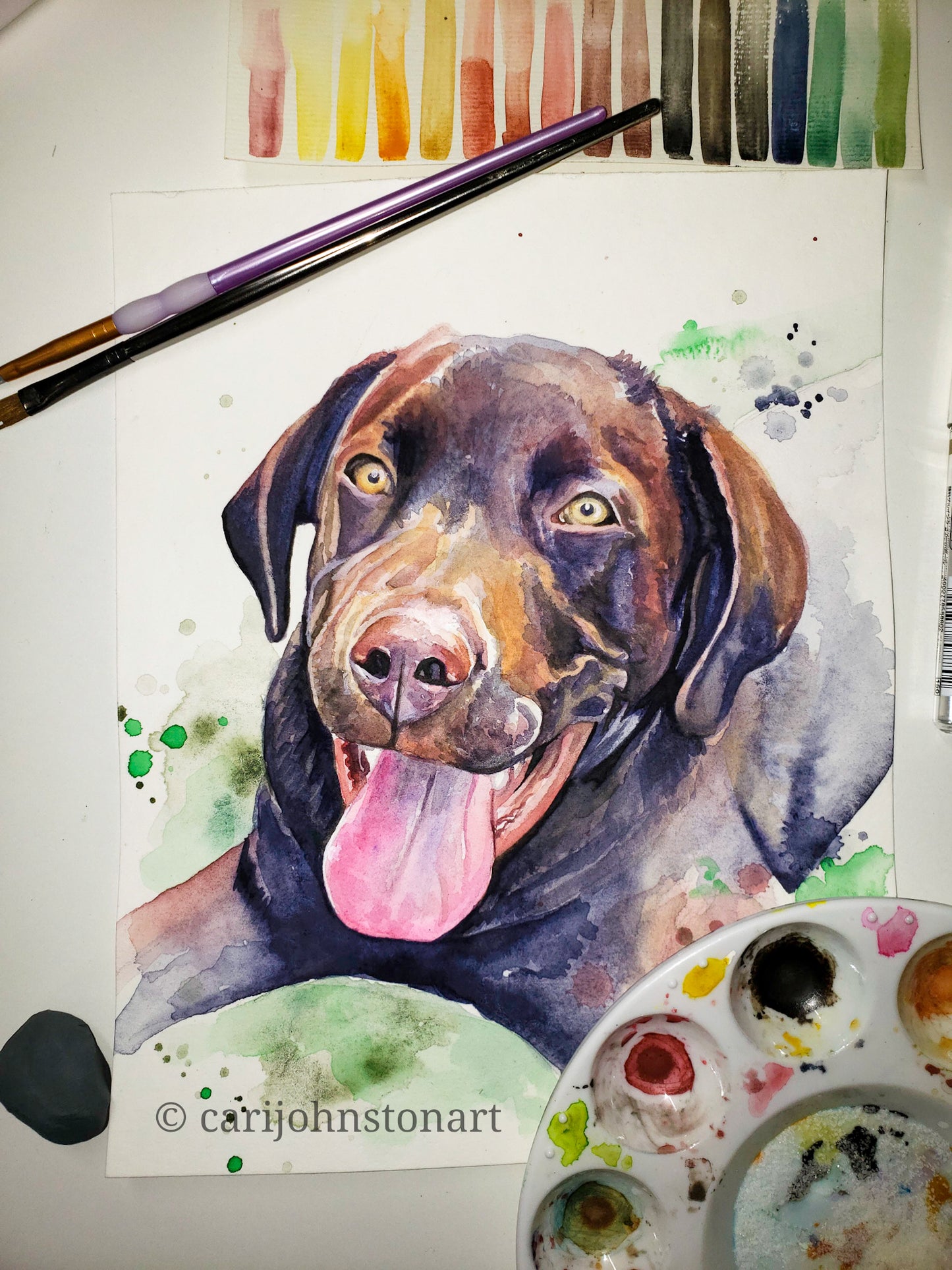 Custom Pet Portrait in Natural Colors