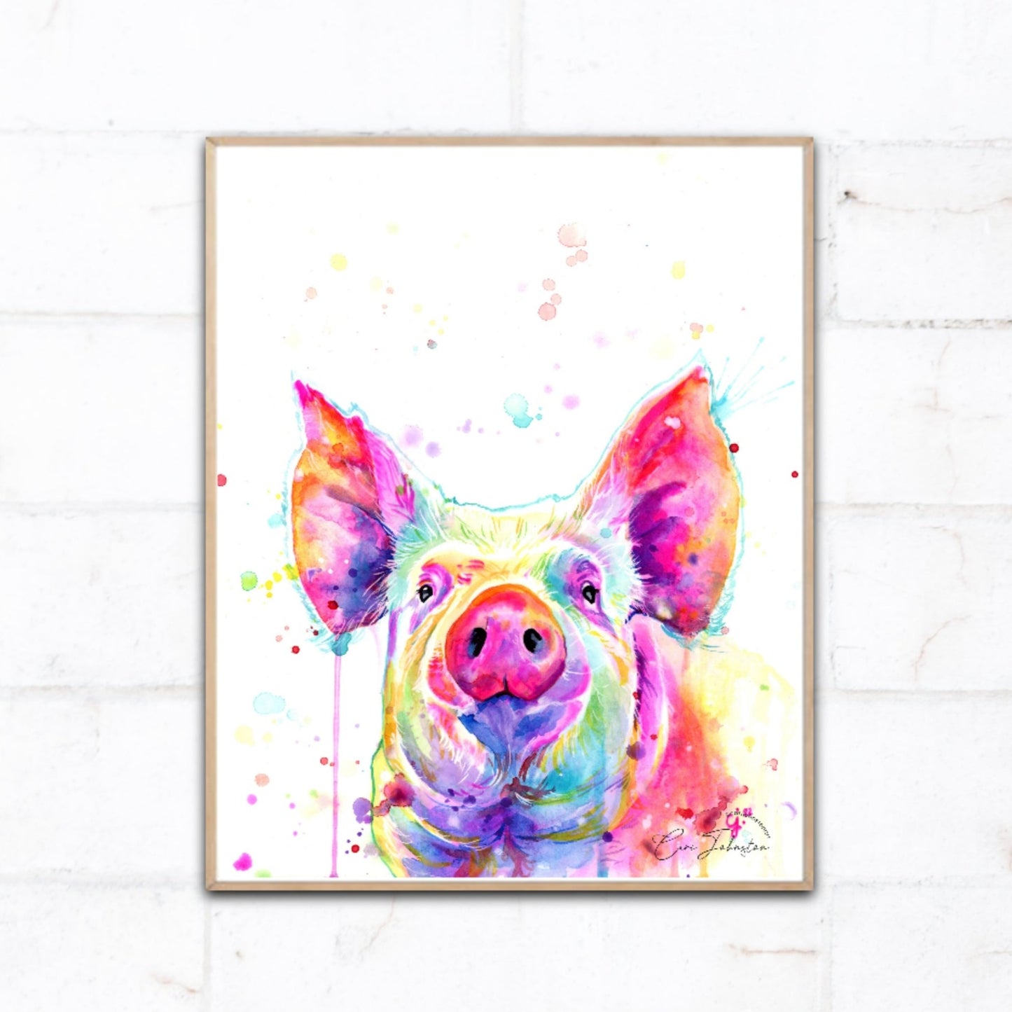 Pig Original Watercolour Painting