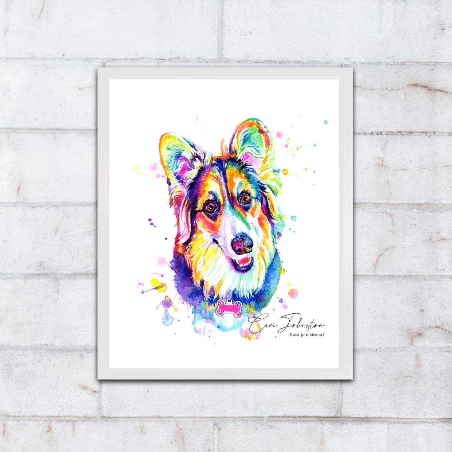 Custom Pet Portrait Rainbow Style