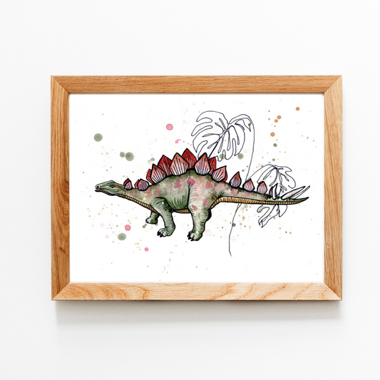 Boho Stegosaurus Print
