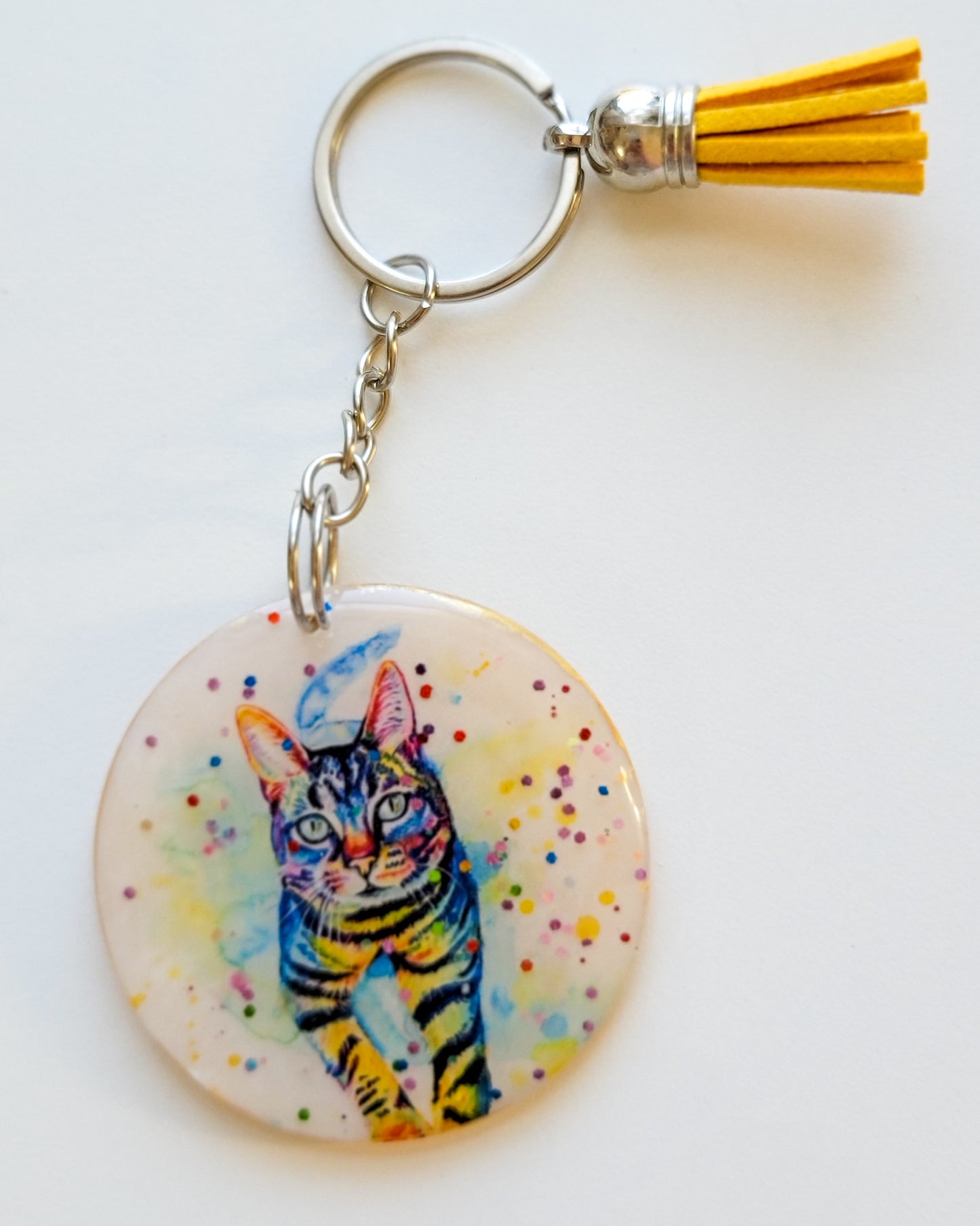 Tabby Cat Keychain