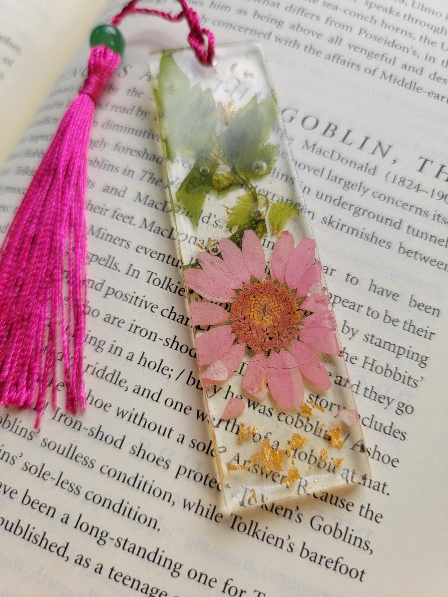 Pink Floral Bookmark