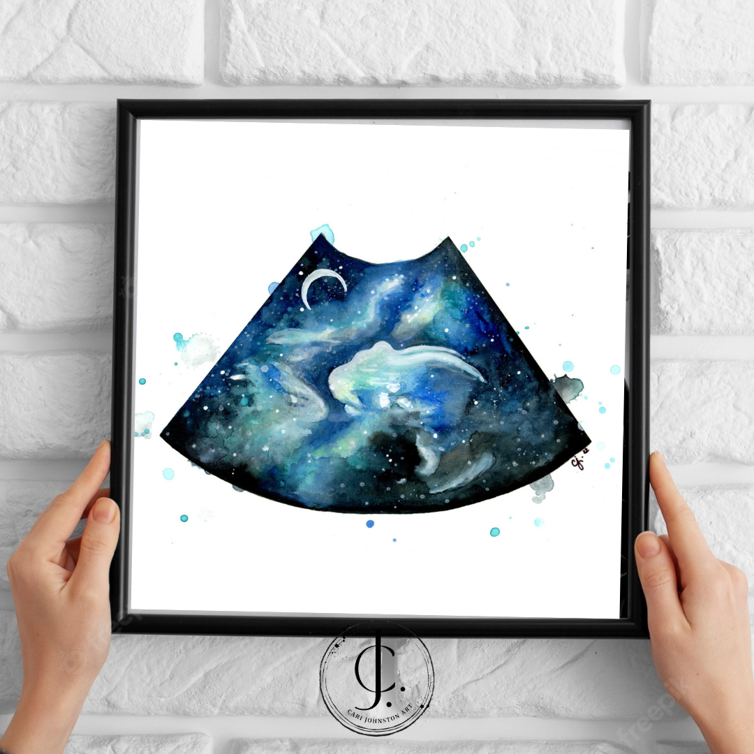 Custom Celestial Sonogram Painting