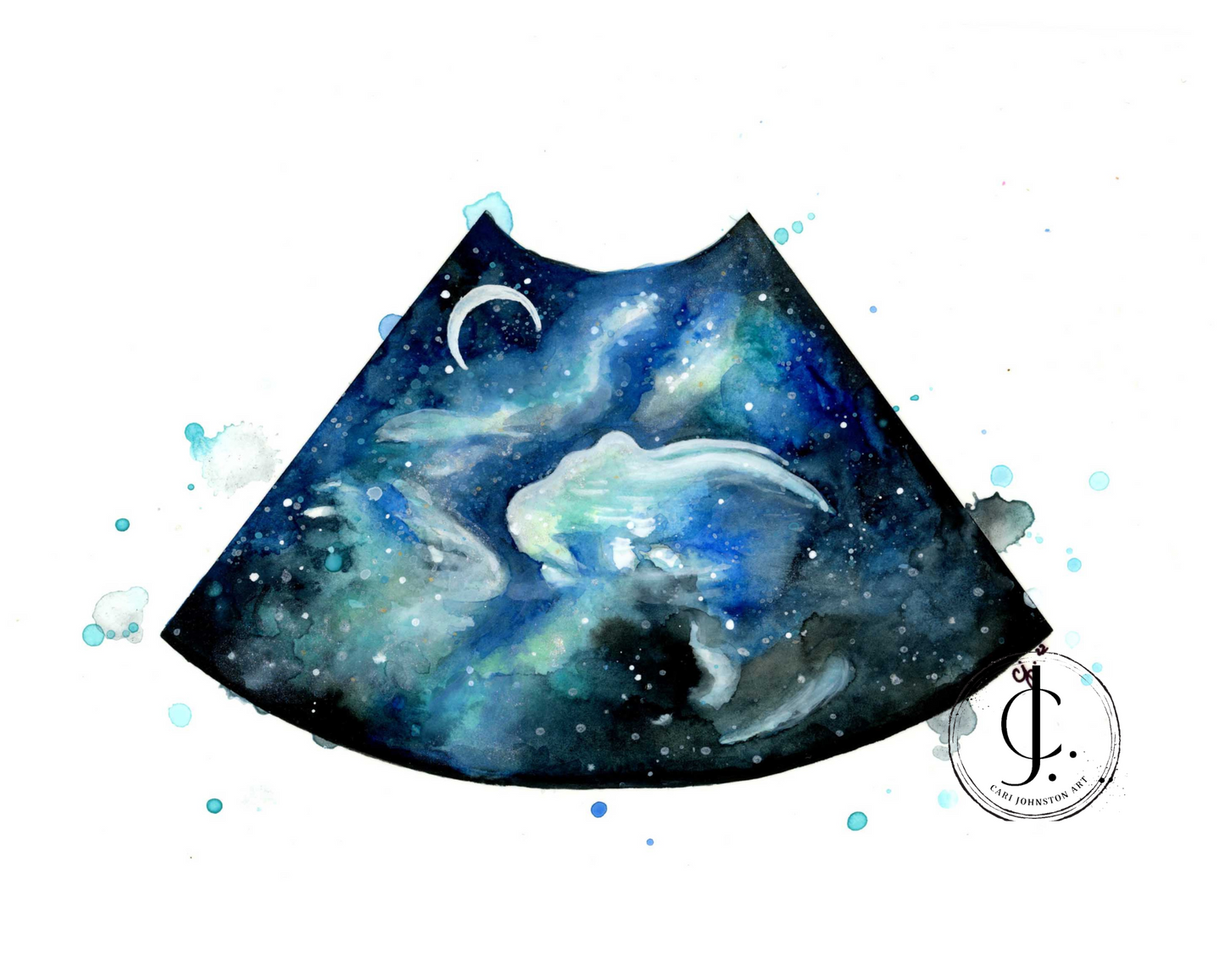 Custom Celestial Sonogram Painting