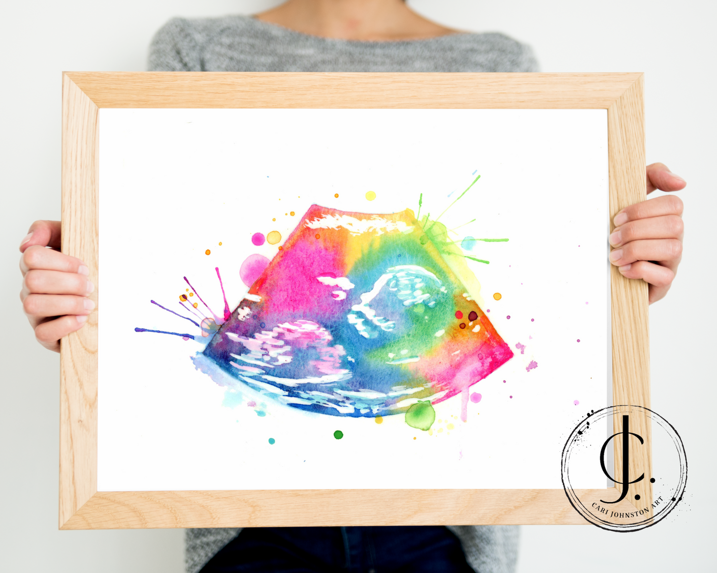 Custom Rainbow Ultrasound Painting