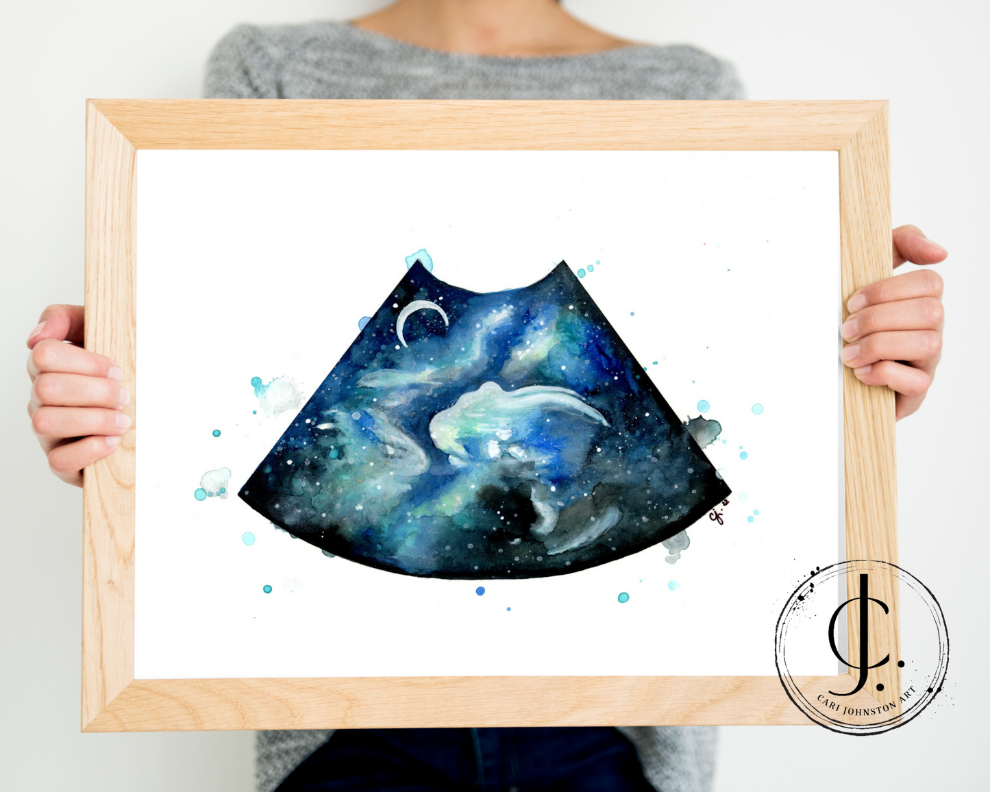 Custom Celestial Sonogram Painting