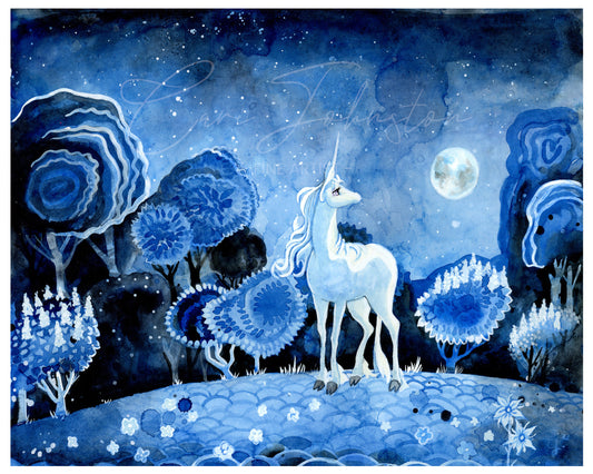 The Last Unicorn original painting