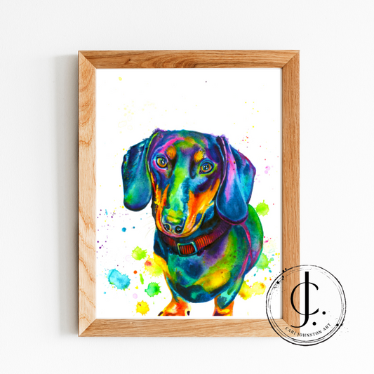 Dachshund Dog Print