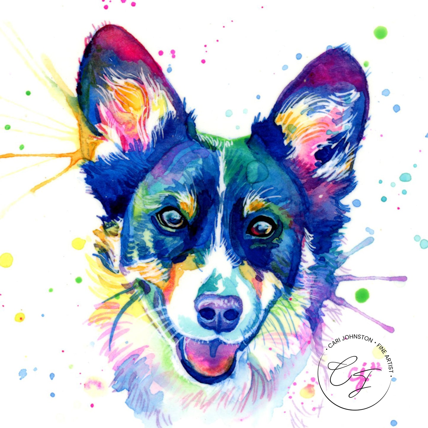 Corgi Original Watercolor Painting